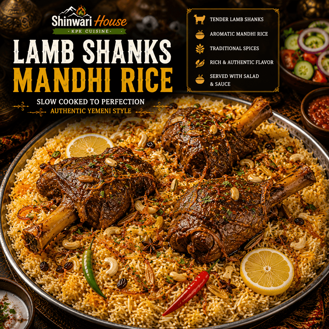 Lamb Shanks Mandhi Rice